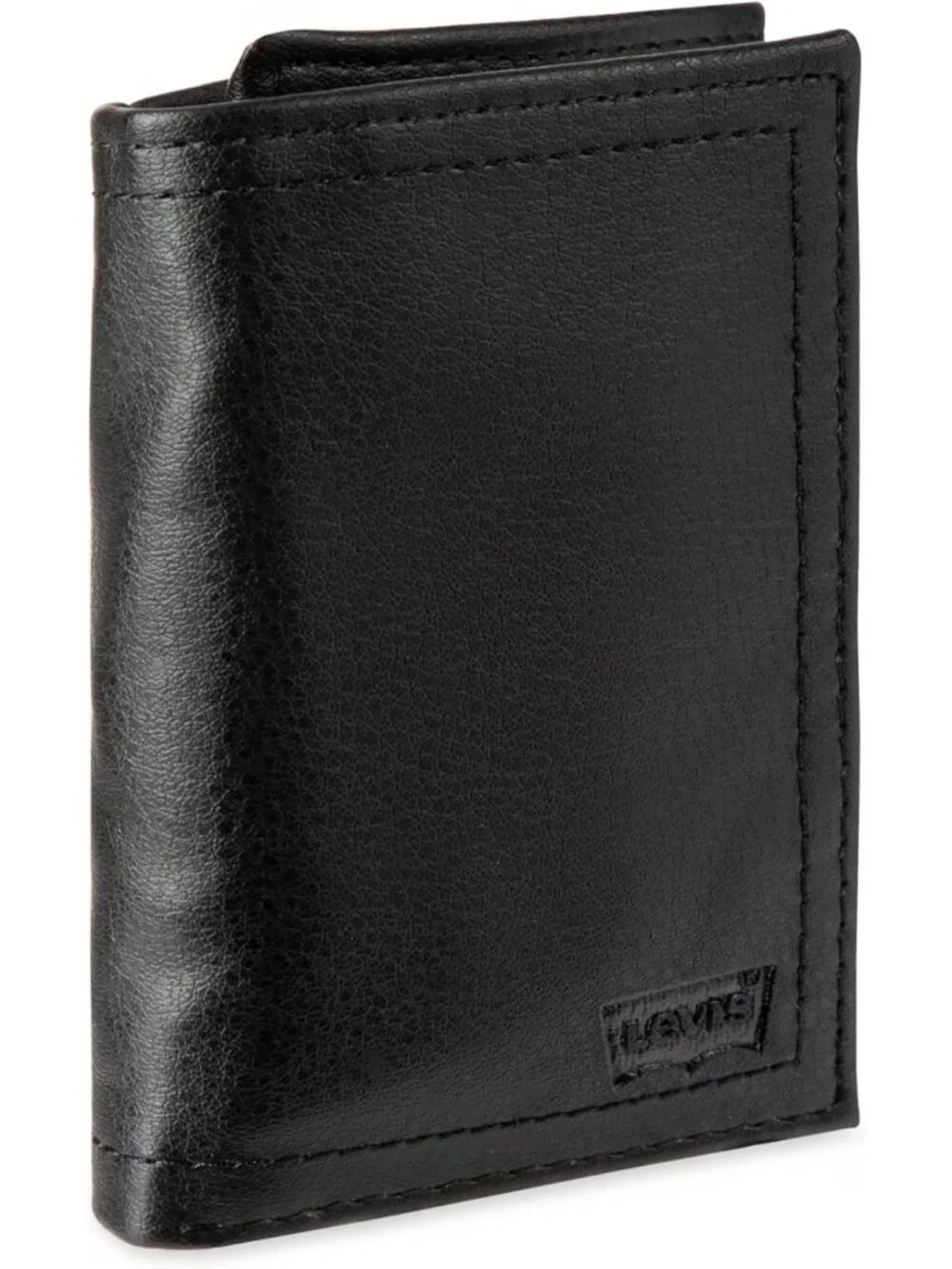 Sleek Slim Trifold Wallet for Men - ID Window, Credit Card Holder, Black Design